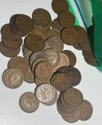Lot of 50 Canada 1 Cent Pennies King George VI 1937–1952 Pre-Elizabeth Coins