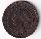 Canada 1899 1c One Large Cent Copper Coin Queen Victoria EF Extra Fine #7