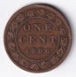 Canada 1886 1c One Large Cent Copper Coin Queen Victoria F Fine Obv #1 #1