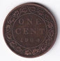Canada 1904 1c One Large Cent Copper Coin King Edward VII F Fine #1