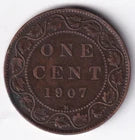 Canada 1917H 1c One Large Cent Copper Coin King Edward VII F Fine