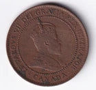 Canada 1905 1c One Large Cent Copper Coin King Edward VII VF Very Fine
