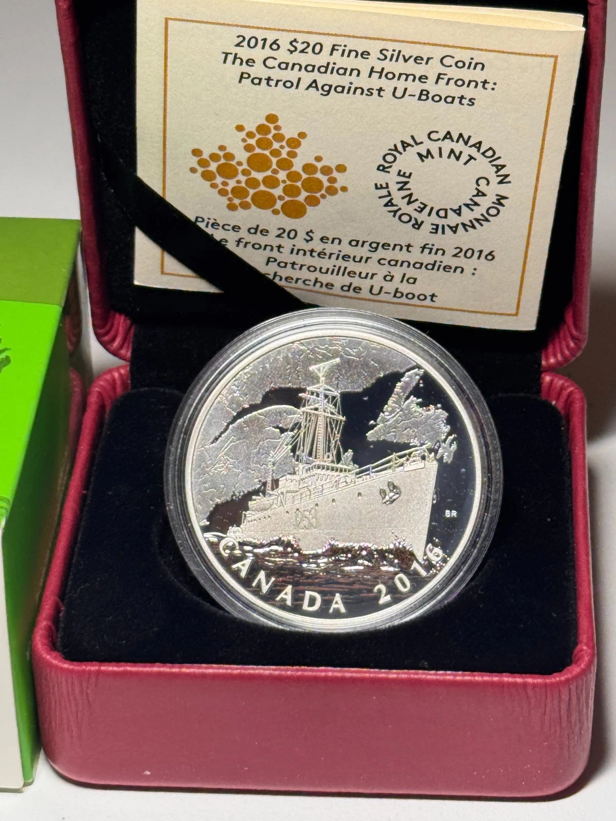 2016 $20 The Canadian Home Front: Patrol Against U-Boats - Pure Silver Coin