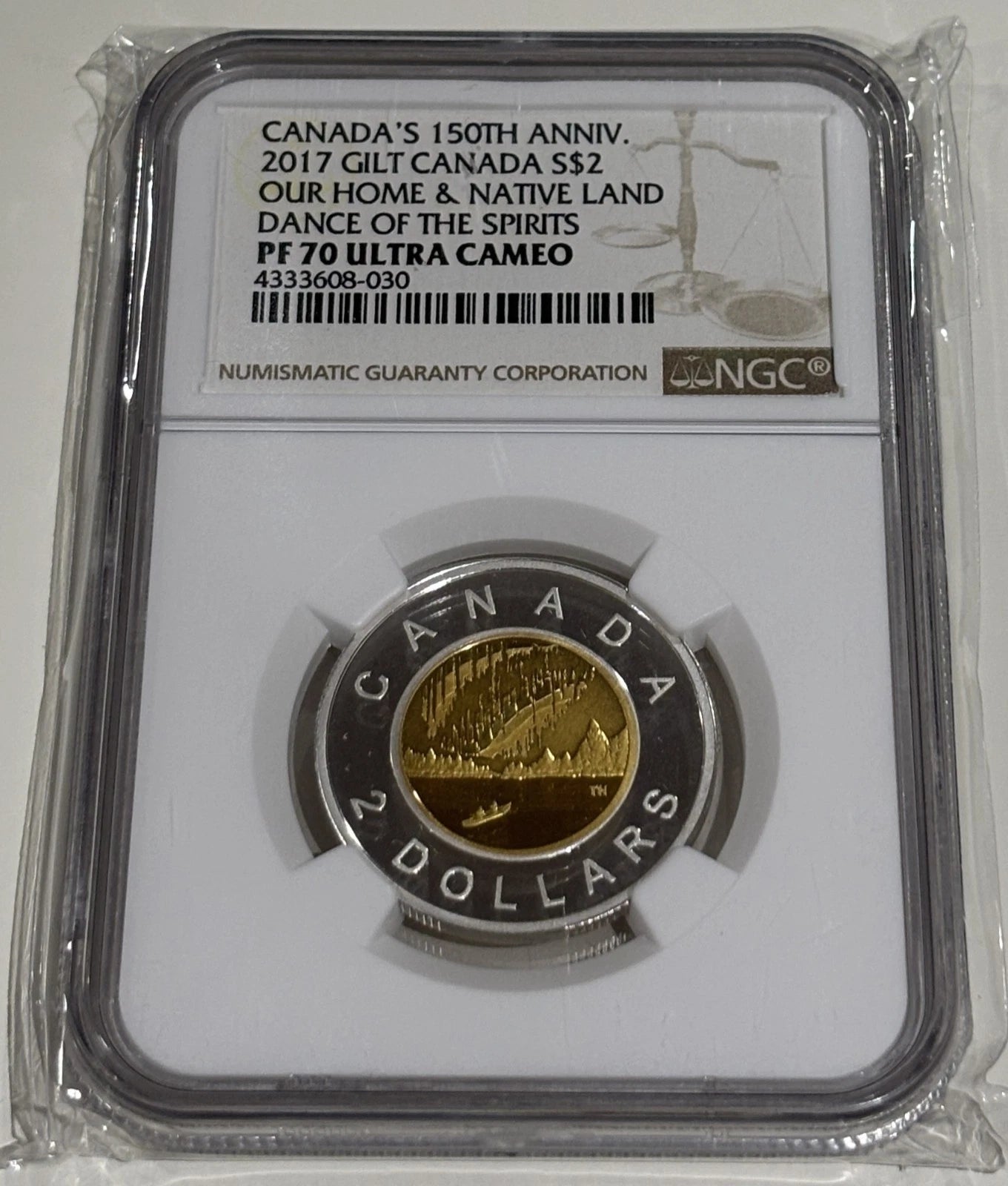 Canada 150th Anniversary 2017 Dance Of The Sprits $2 Toonie NGC Graded PF-70 UC
