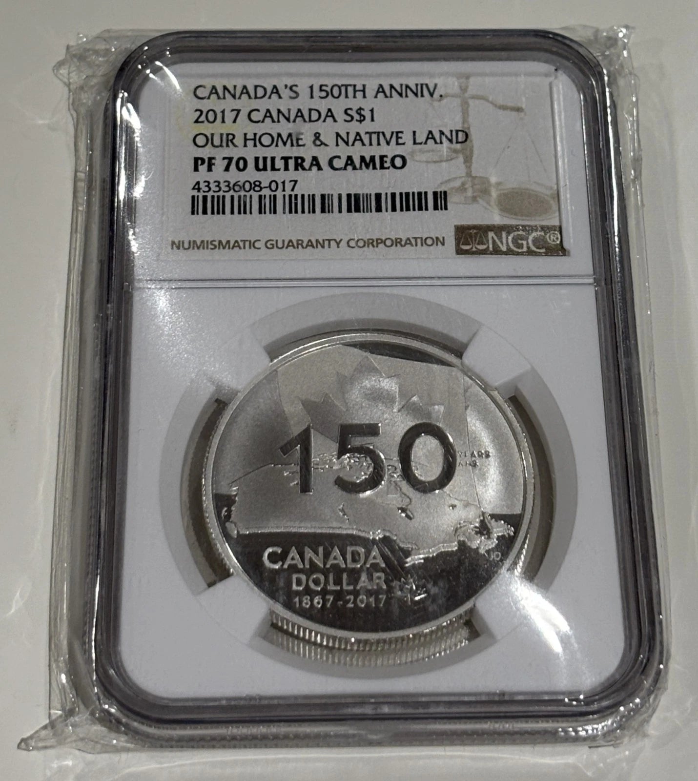 Canada 150th Anniversary Our Home & Native Land NGC Graded PF-70 Ultra Cameo RCM
