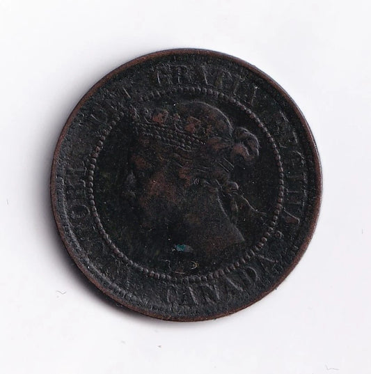 1892 Canada 1 One Cent Queen Victoria UG OC-2 Intact "N"