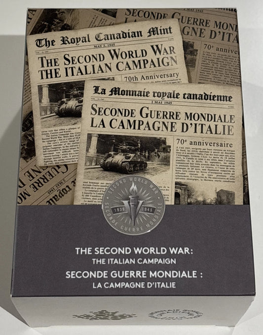 Canada RCM The Second World War: The Italian Campaign Fine Silver $20 Coin