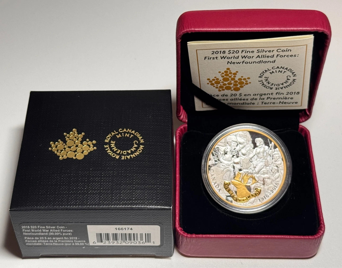 2018 $20 First World War Allied Forces: Newfoundland Pure Silver Coin