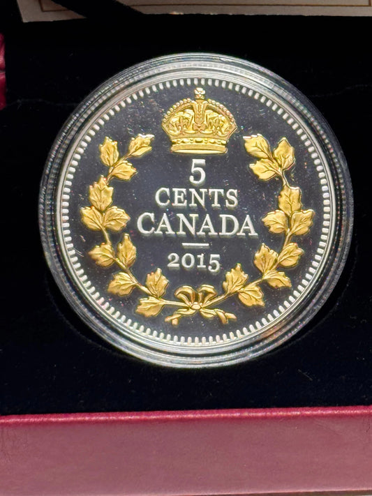 2015 5c Legacy of the Canadian Nickel: The Crossed Maple Boughs - Pure Silver