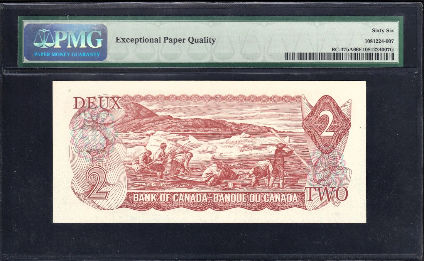Canada 1974 $2 Two Dollar Replacement Banknote ABX PMG Graded Gem UNC 66 - cscoinsnbanknotes