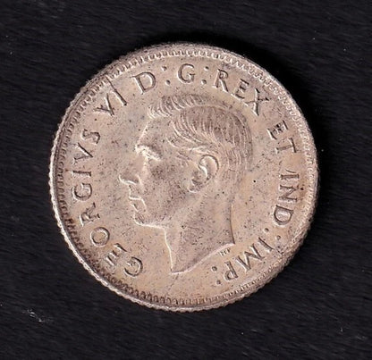 Canada 1943 10c Ten Cent Silver Coin King George VI MS 60 .800 Silver
