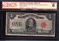 Dominion Of Canada 1923 $1 One Dollar Banknote BCS Graded VG 8 Red Seal Group 1 - cscoinsnbanknotes
