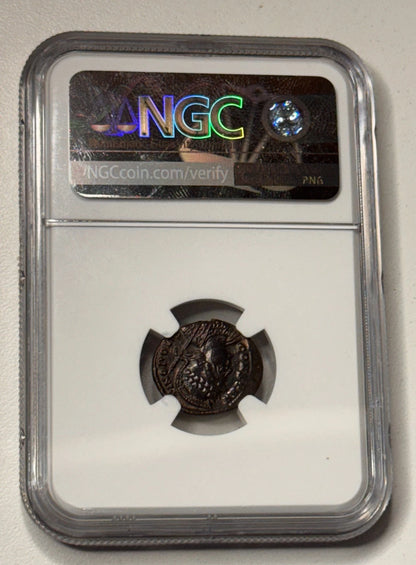 Constantinian Roman Empire BI Nummus AE3/4 NGC AU Ancient Epfig Hoard Victory