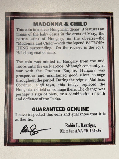 1557KB Hungary Silver Denar NGC Genuine Kremnica Mint Medieval Hungarian Coin