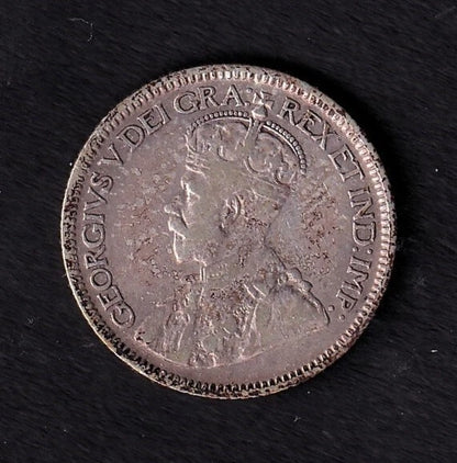 Canada 1935 10c Ten Cent Silver Coin King George V Fine .800 Silver