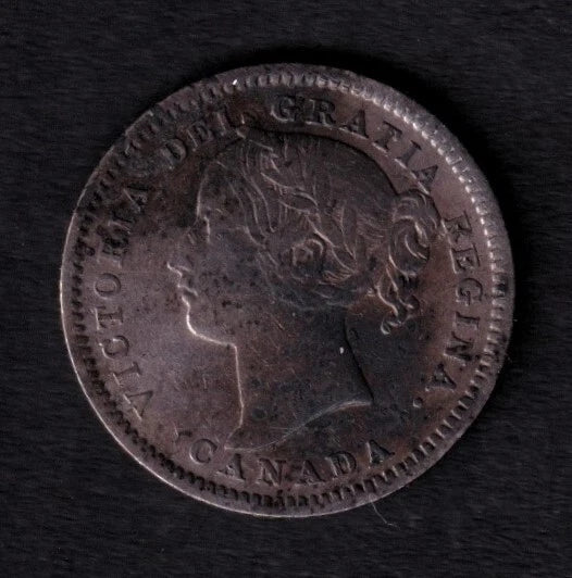 Canada 1898 10c Ten Cent Silver Coin Queen Victoria F Obv#6 .925 Silver