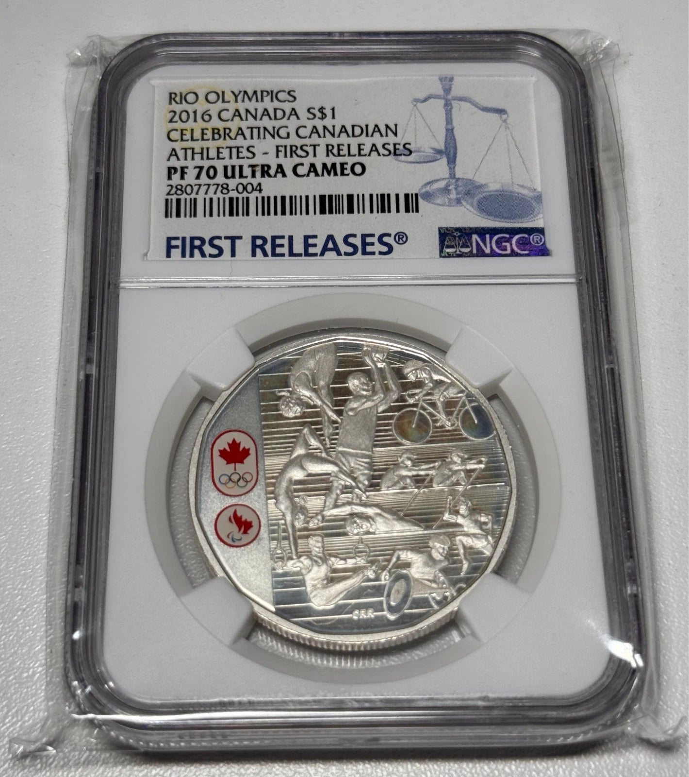 Canada 2016 Celebrating Canadian Athletes $20 .999 Silver NGC Certified PF-70