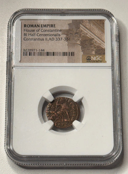 Constantius II Roman Empire BI Half-Centenionalis AD 337-361 NGC Certified