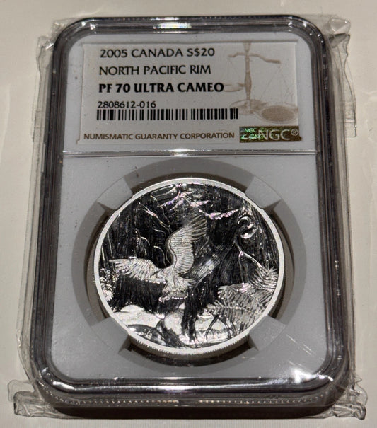 2005 Canada $20 North Pacific Rim NGC PF70 Ultra Cameo – Perfect Grade