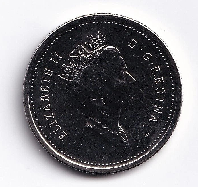 Canada 2000w Prooflike Quarter 25 Cents Caribou Winnipeg W Mint Mark 2000