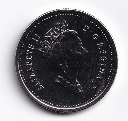 Canada 2000w Prooflike Quarter 25 Cents Caribou Winnipeg W Mint Mark 2000