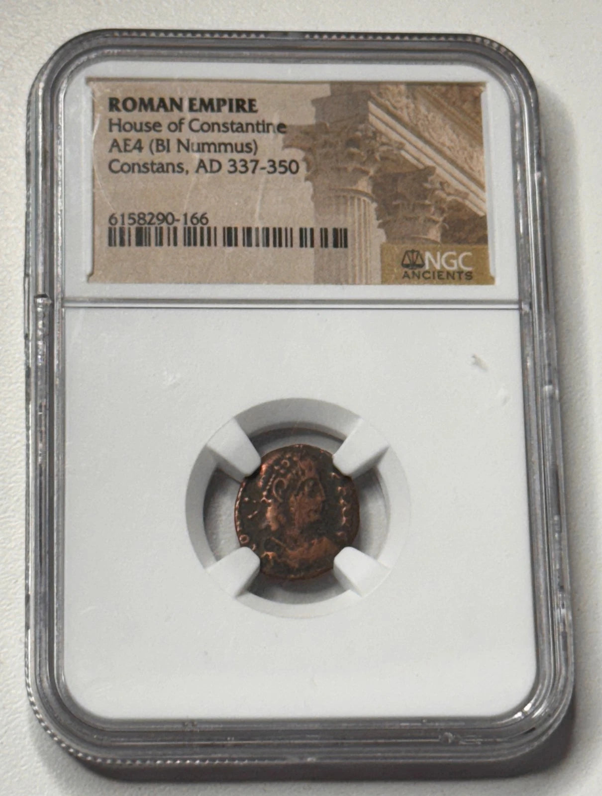 Constans AE4 BI Nummus AD 337-350 NGC Ancient Roman Empire House of Constantine