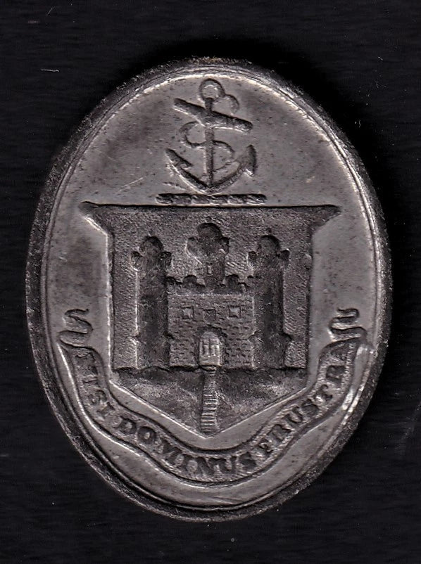 1837 Scottish Communion Token – ‘LL D.G.’ Inscription – Castle and Anchor Design - cscoinsnbanknotes