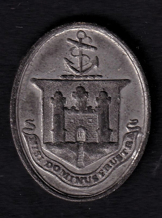 1837 Scottish Communion Token – ‘LL D.G.’ Inscription – Castle and Anchor Design - cscoinsnbanknotes