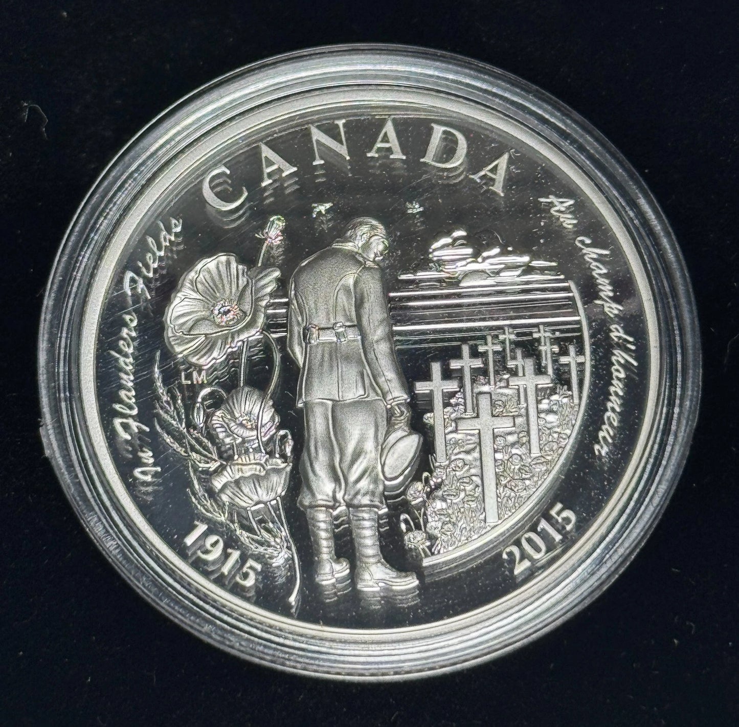 2015 Canada $20 Fine Silver Coin - 100th anniversary Of In Flanders Fields