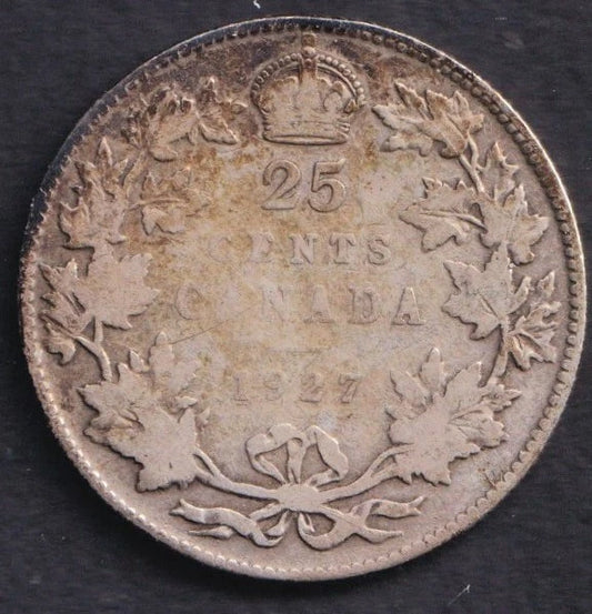 11927 Canada Silver Quarter 25 Twenty Five Cent Piece King George V