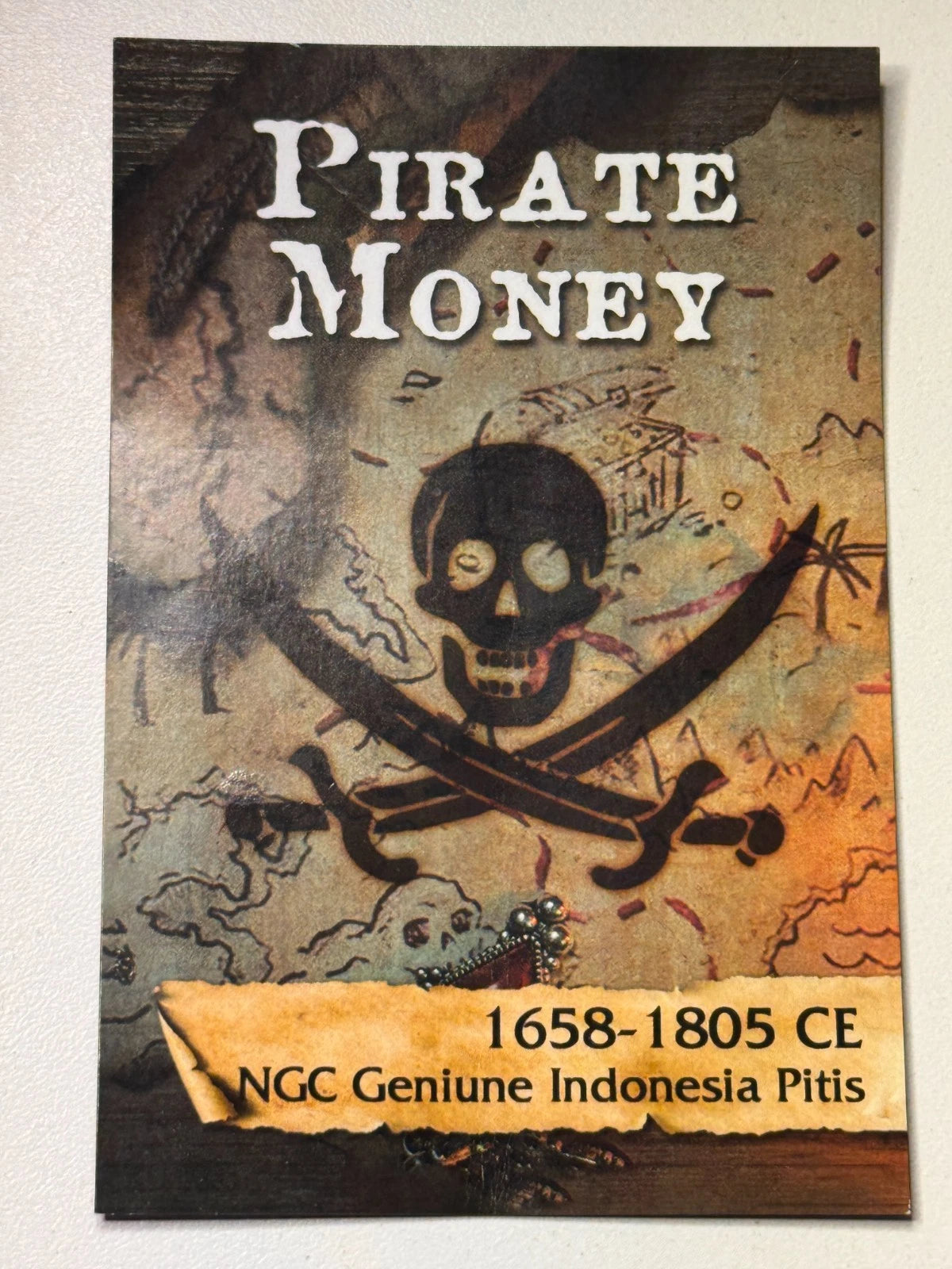 Indonesia Palembang Pitis AH1658-1805 NGC Pirate Money Genuine Coin