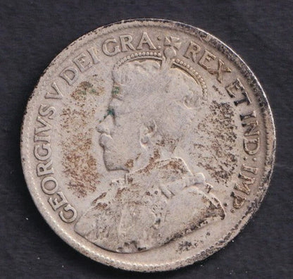 11927 Canada Silver Quarter 25 Twenty Five Cent Piece King George V