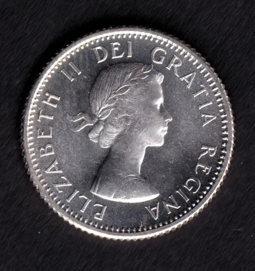 Canada 1959 10c Ten Cent Silver Coin Queen Elizabeth II Proof Like .800 Silver