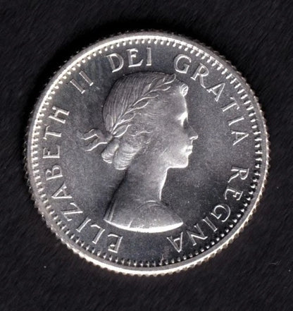 Canada 1959 10c Ten Cent Silver Coin Queen Elizabeth II Proof Like .800 Silver