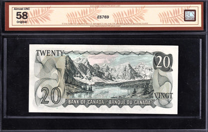 Canada 1969 $20 Twenty Dollar Replacement Banknote *EA1430397 BCS Graded AU58 - cscoinsnbanknotes