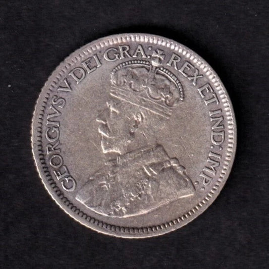 Canada 1929 10c Ten Cent Silver Coin King George V VG/F Very Fine .800 Silver