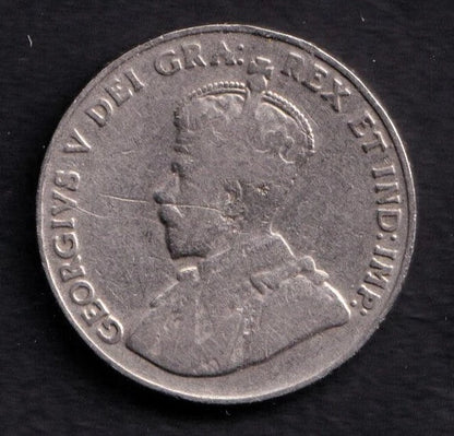 Canada 1926 Five Cent 5c Nickel King George V Rare Far 6 Variety #1 - cscoinsnbanknotes