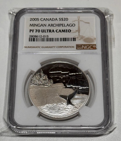 Canada 2008 $20 Minigan Archipelago 1oz Silver Coin NGC Certfied PF-70 Ultra Cam