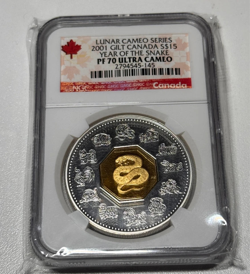 Canada 2011 Year Of The Snake Proof Silver Coin NGC Certfied PF-70 Ultra Cameo