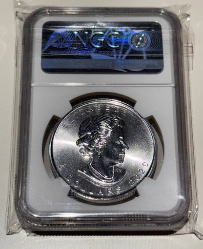 Canada 2020 $5 1oz Pure .9999 Silver First Releases Maple NGC Graded MS-70