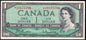 Canada 1954 $1 One Dollar Replacement Banknote Beattie - Rasminsky *A/A BC-37bA F-VF - cscoinsnbanknotes