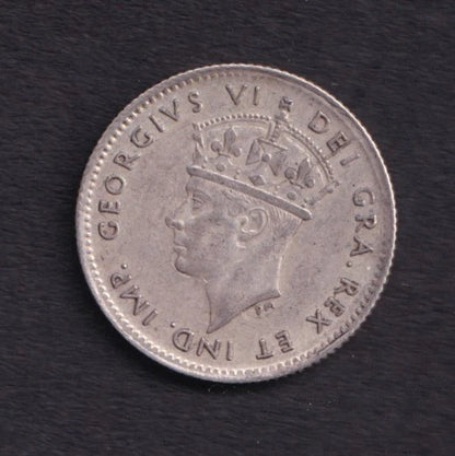 NFLD Newfoundland 1943 5c Five Cent Silver Coin King George VI .925 Silver #1 - cscoinsnbanknotes