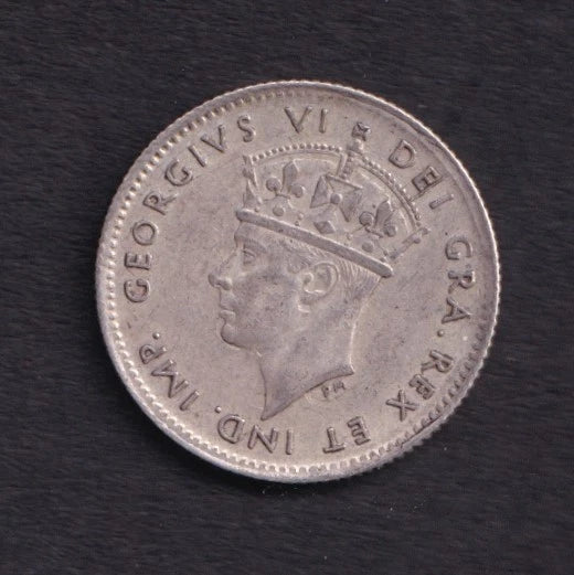 NFLD Newfoundland 1943 5c Five Cent Silver Coin King George VI .925 Silver #1 - cscoinsnbanknotes