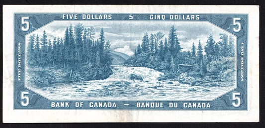 Canada 1954 $5 Five Dollar Banknote Beattie - Coyne BC-39a VF-EF - cscoinsnbanknotes