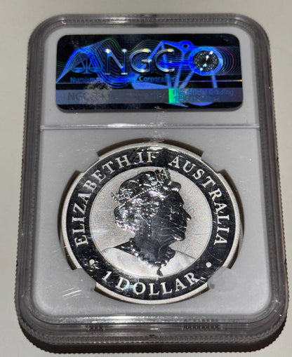 2019-P Australia 1oz Silver Welcome Stranger Gold Nugget NGC MS70 .999 $1 FR