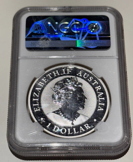 2019-P Australia 1oz Silver Welcome Stranger Gold Nugget NGC MS70 .999 $1 FR