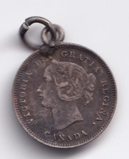 Canada "W.H" Silver Love Token .925 Silver Queen Victoria - cscoinsnbanknotes