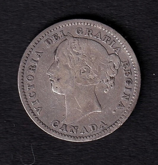 Canada 1901 10c Ten Cent Silver Coin Queen Victoria Very Good .925 Silver #1 - cscoinsnbanknotes