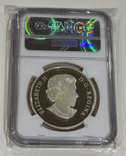 Canada 2015 $20 Silver Coin Mountain Goat Colourized NGC Graded PF-70 UC RCM