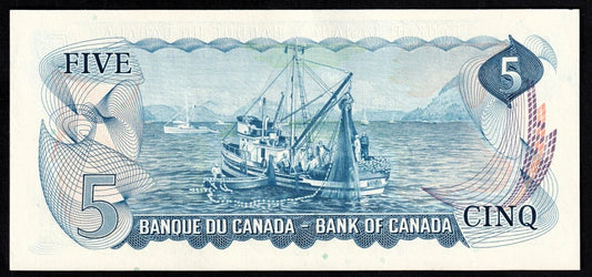 Canada 1972 $5 Five Dollar Banknote Bouey - Rasminksy BC-48a UNC Uncirculated - cscoinsnbanknotes